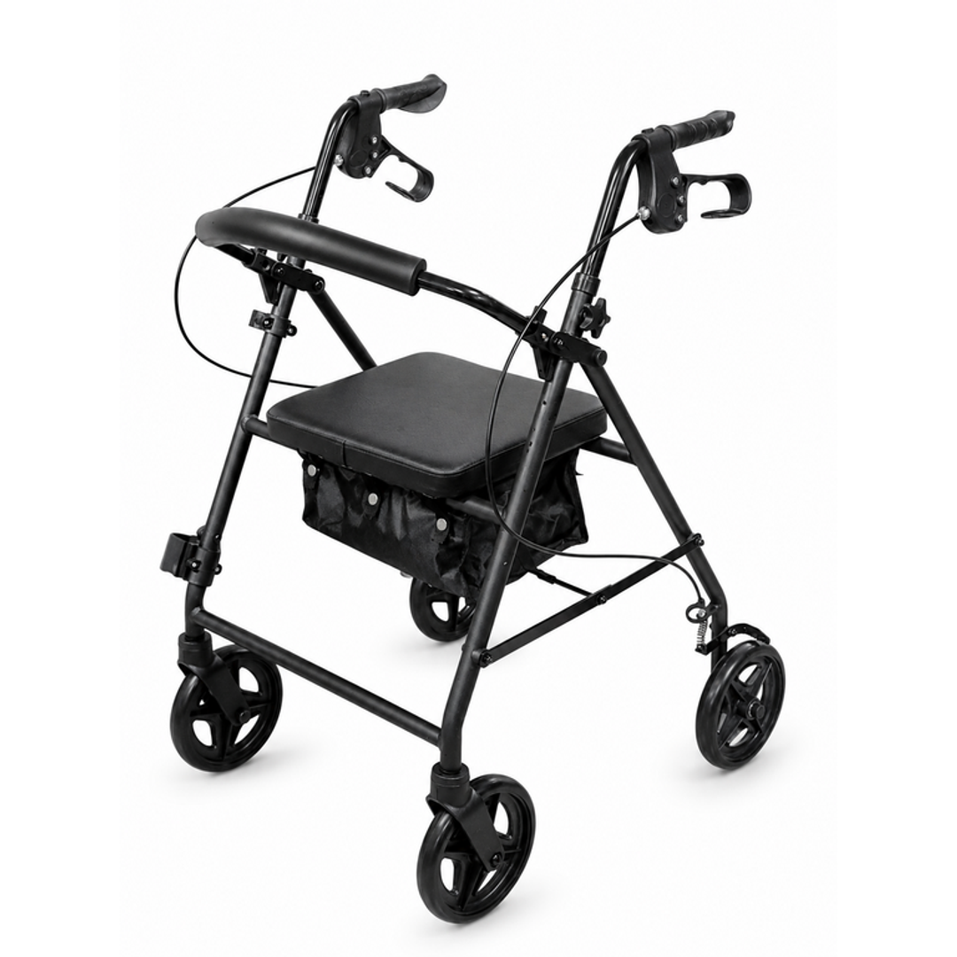 REHAFUND REHAFUND RF-610/CZA chodítko 4-kolesové pre seniorov čierne