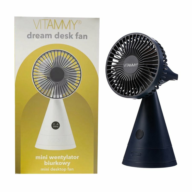 VITAMMY VITAMMY Dream desk fan,  USB mini stolný ventilátor, čierny TOW016965