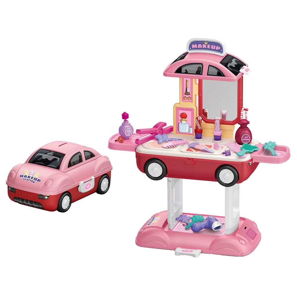 Baby Mix Dievčenský kozmetický salón v aute 2 v 1 BABY MIX , 20C53375