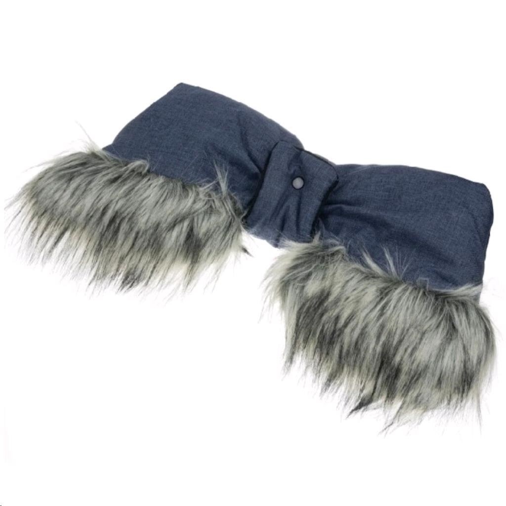 Rukávník na kočiar 2v1 New Baby s kožušinkou blue , 20C44371