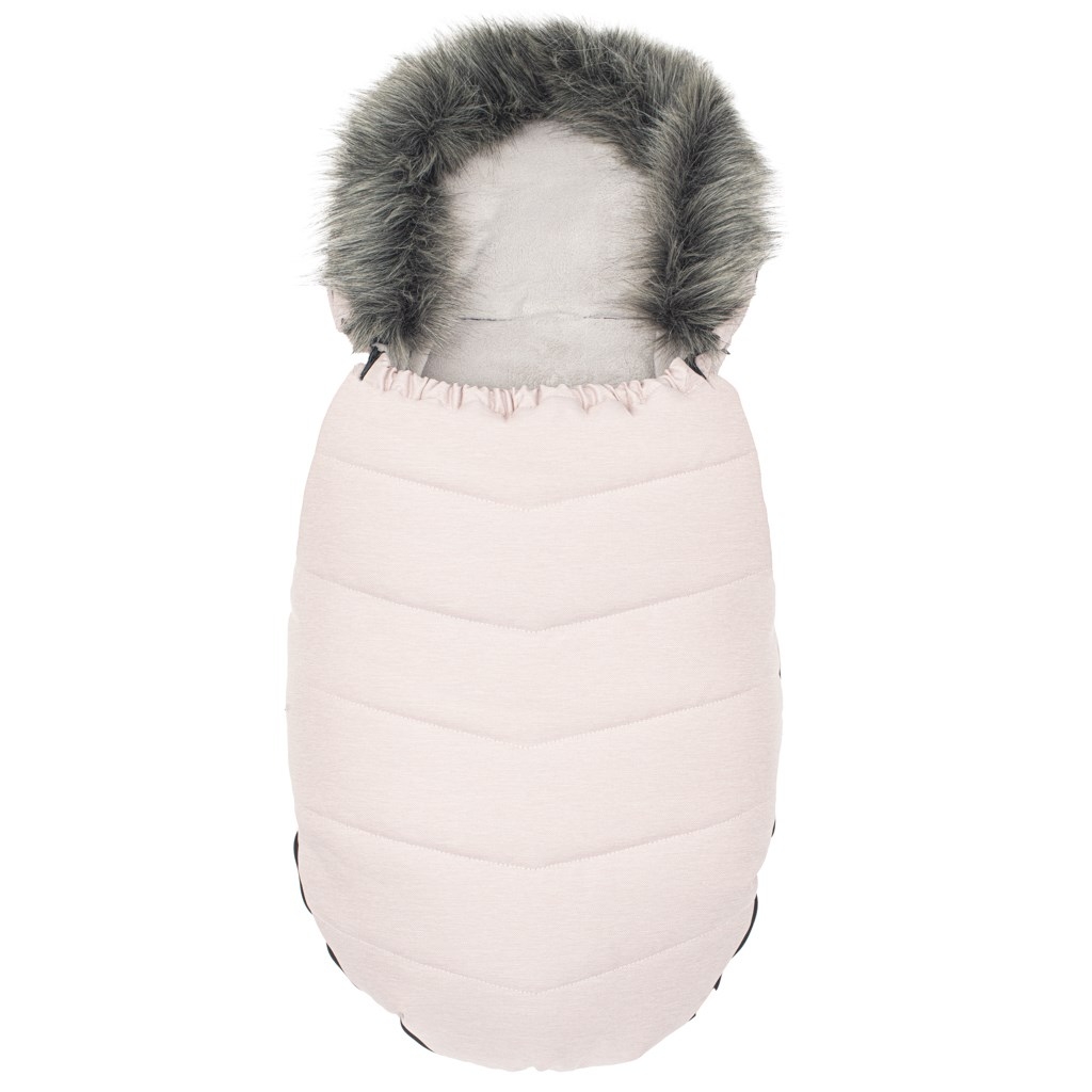 New Baby Detsky fusak NEW BABY s kožušinou dusty pink , 20C53966