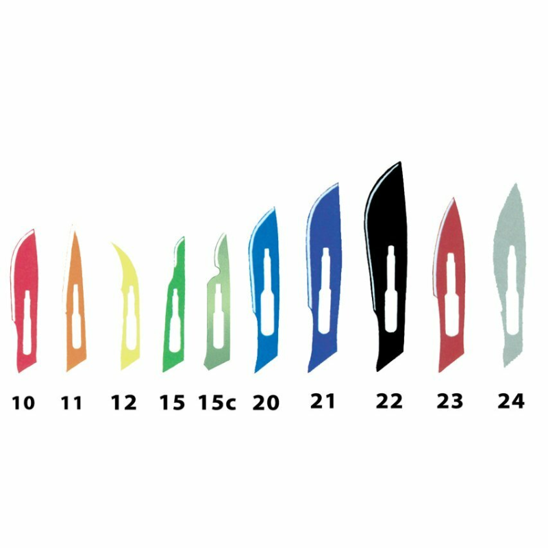 GIMA GIMA CARBON STEEL BLADES Chirurgické čepele z uhlíkovej ocele veľkosť 10, sterilné, 100ks TOW006832