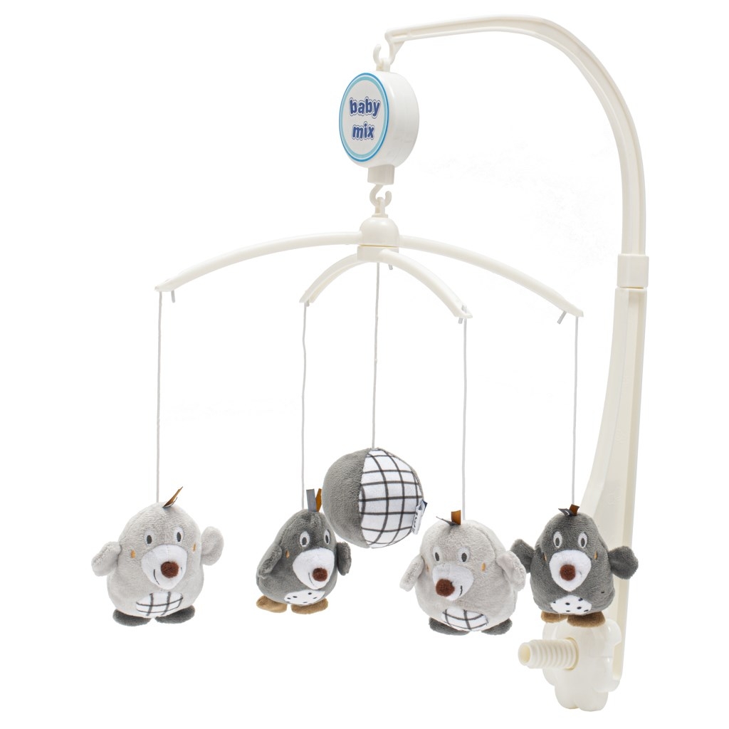Baby Mix Kolotoč nad postieľku Baby Mix Krtkovia sivý , 20C53093