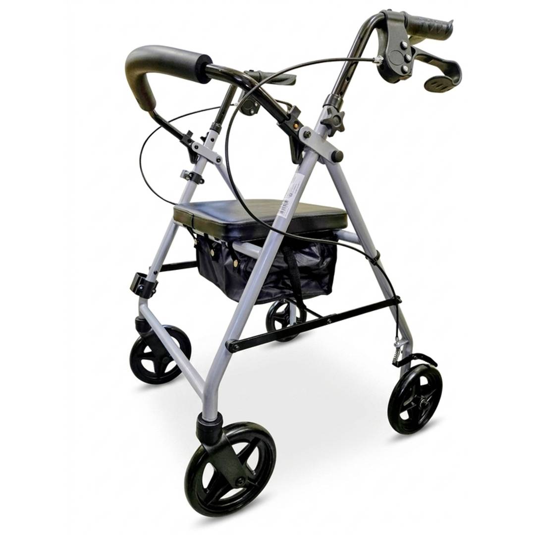REHAFUND REHAFUND RF-610/S chodítko 4-kolesové pre seniorov sivé