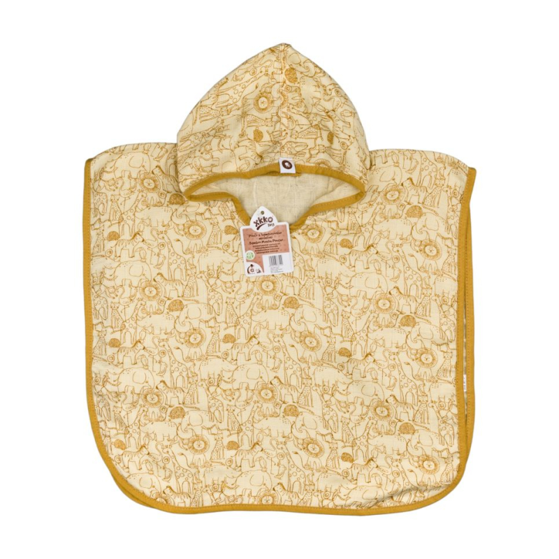 XKKO XKKO BMB Bambusové pončo Safari - Honey Mustard Veľkosť 2 BMBPN1802