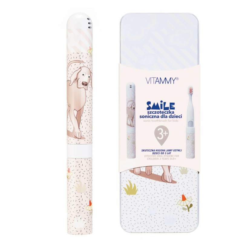 VITAMMY VITAMMY SMILE detská sonická zubná kefka, Psík, od 3 rokov TOW016162