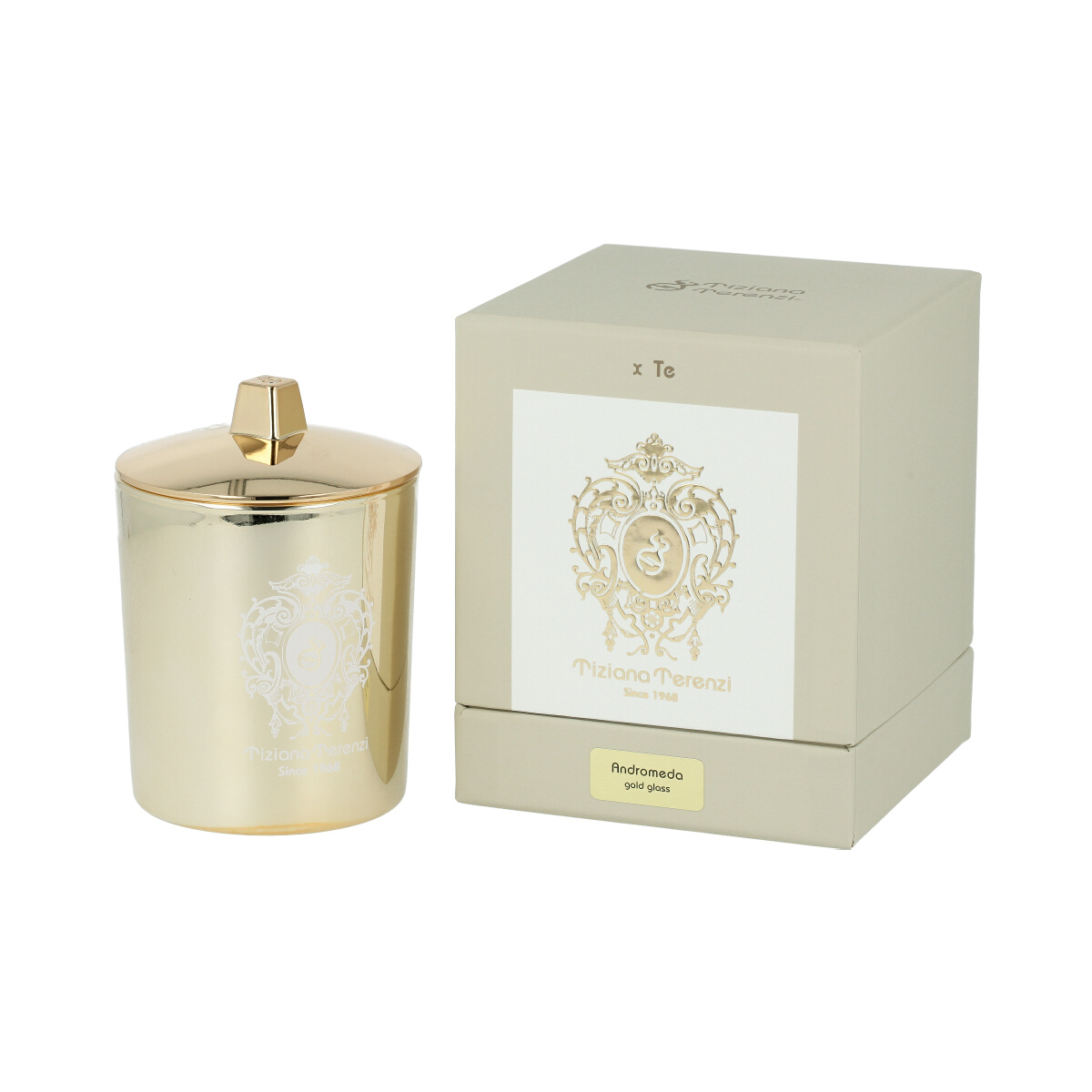 Tiziana Terenzi Tiziana Terenzi Andromeda Scented Candle in Gold Glass 170 g + Lid UNISEX