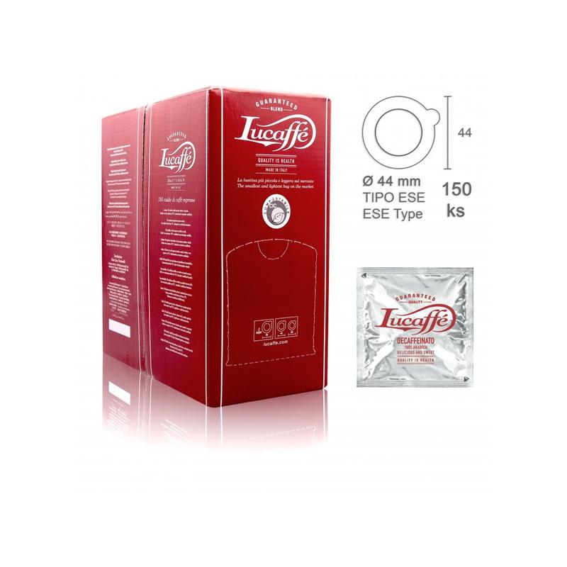 LUCAFFE Káva Lucaffe Decaffe nízkokofeinová PODs 150ks