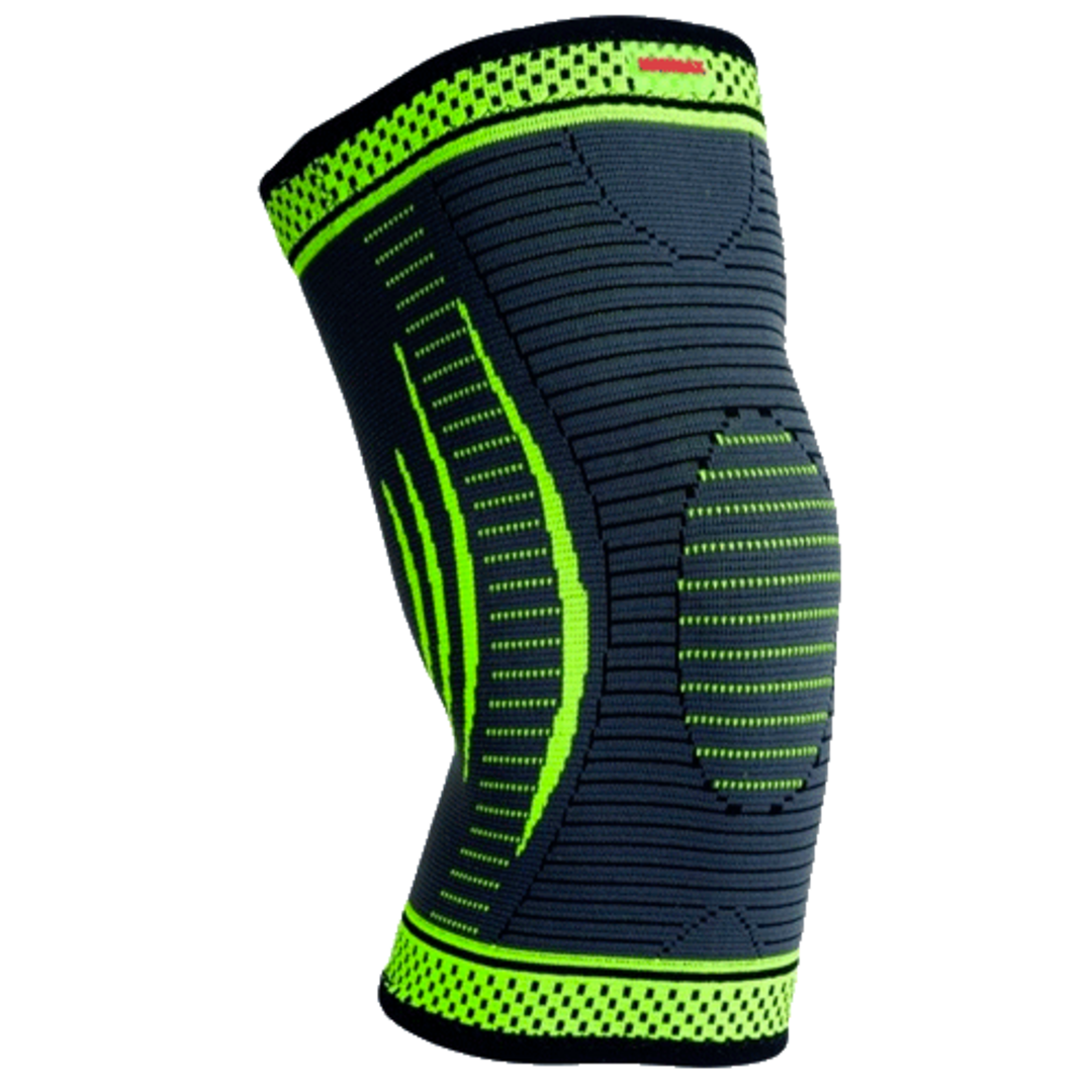 MadMax MADMAX MFA-284 3D COMPRESSIVE KNEE SUPPORT - Dark grey/neon green, L