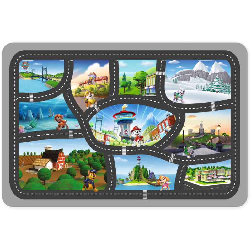 Nickelodeon Nickelodeon Ultramäkký koberec, Paw Patrol, Cesta krajinou, 100x150cm HOKPP-88556