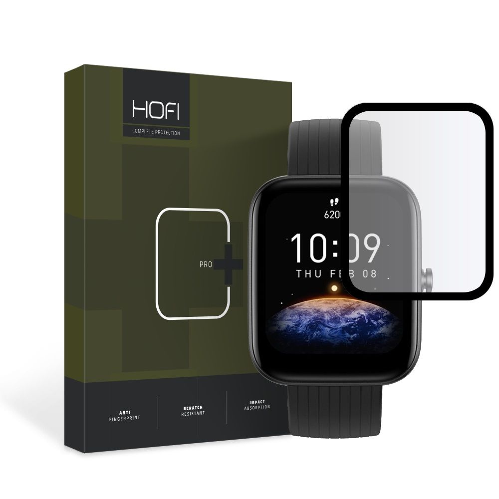 HOFI HOFI Hybrid ochranné sklo na Amazfit Bip 3 / 3 Pro, čierne