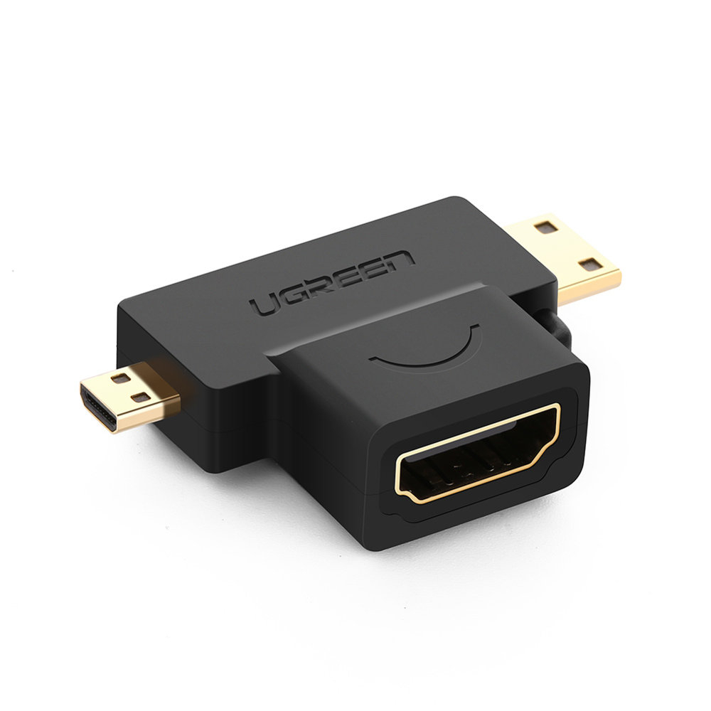 Ugreen Ugreen adaptér Micro HDMI + Mini HDMI / HDMI, čierny