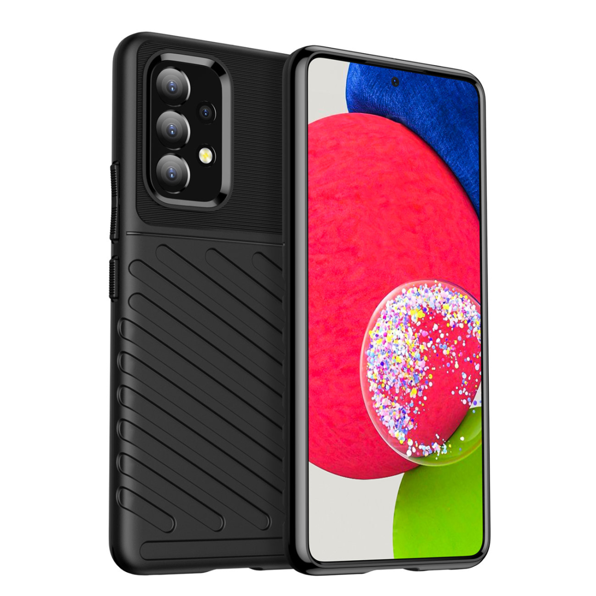 MG MG Thunder silikónový kryt na Samsung Galaxy A53 5G, čierny