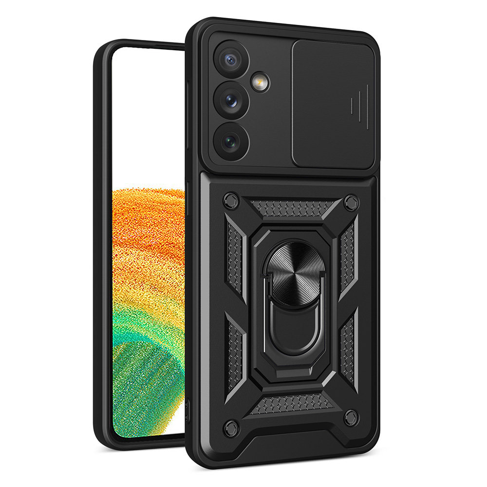 MG MG Hybrid Armor Camshield kryt na Samsung Galaxy A34 5G, čierny