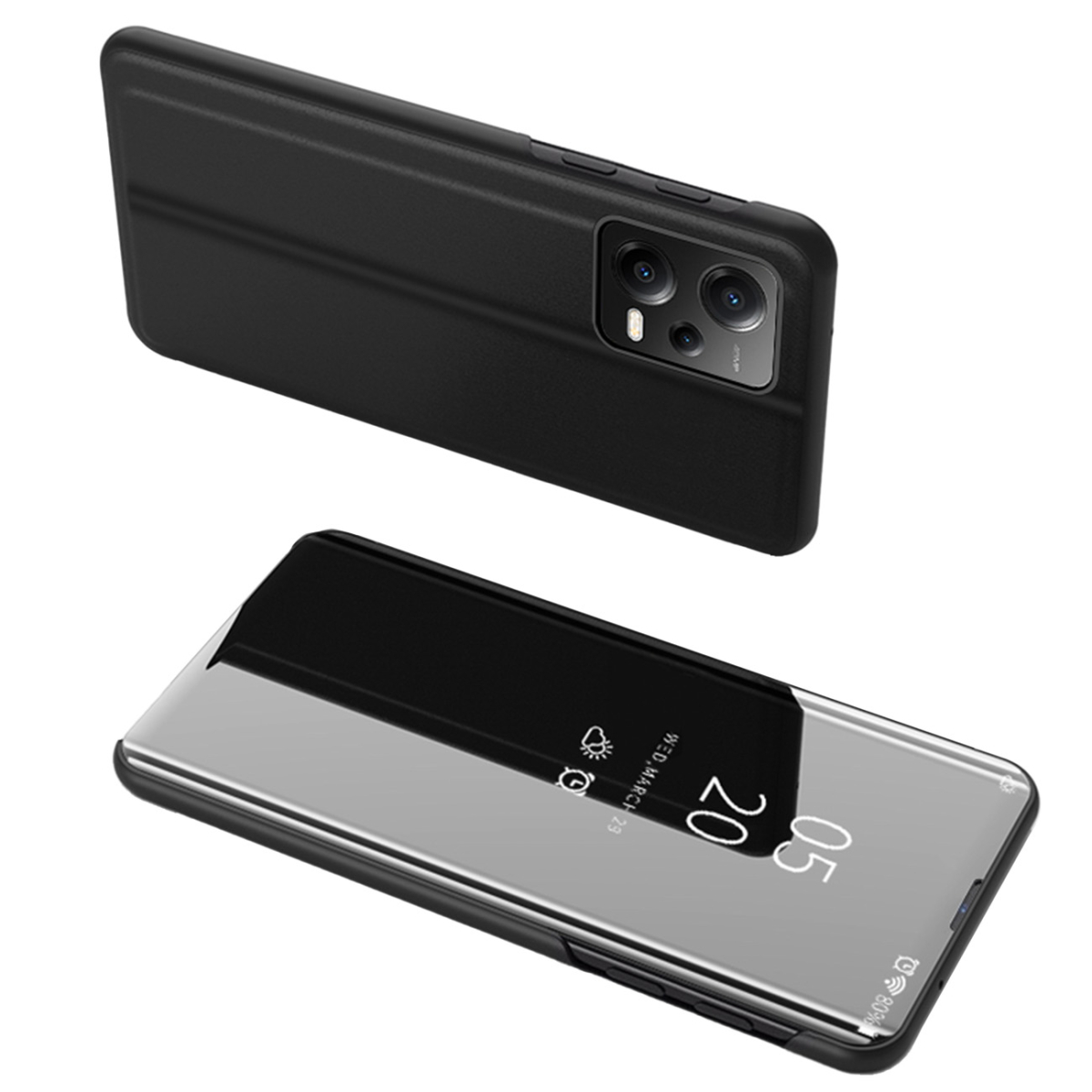 MG MG Clear View knižkové puzdro na Xiaomi 13 Lite, čierne
