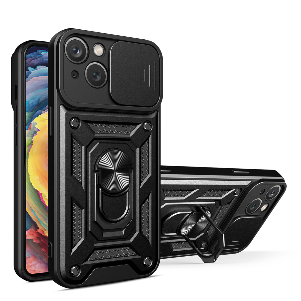 MG MG Hybrid Armor Camshield kryt na Realme 10 Pro, čierny