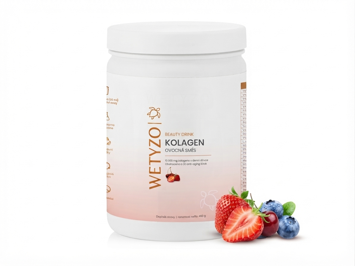 WETYZO Kolagén Beauty Drink s vitamínmi – ovocná príchuť