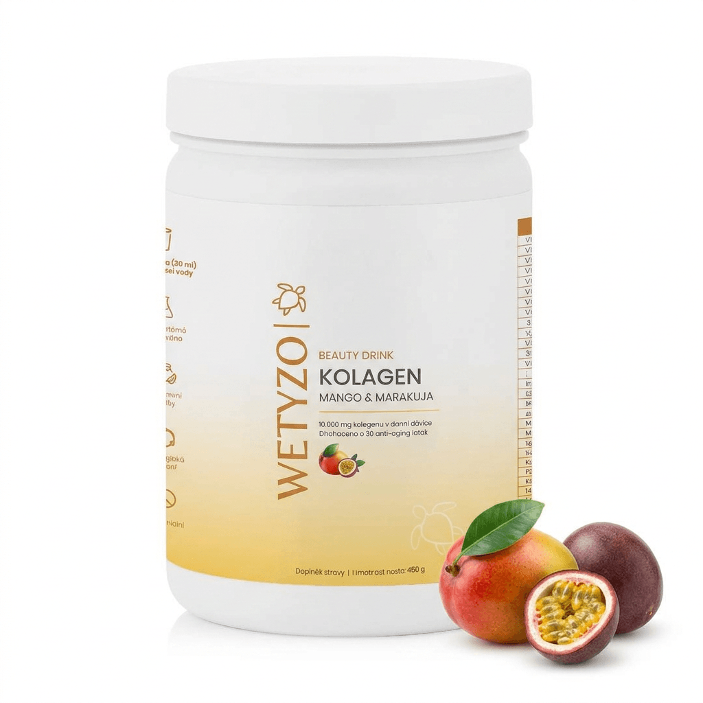 WETYZO Kolagén Beauty Drink s vitamínmi – mango & marakuja