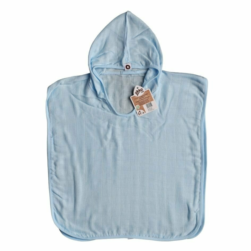 XKKO XKKO BMB Colours Bambusové pončo, baby blue, veľ. 2, 2-3roky BMBPN0902