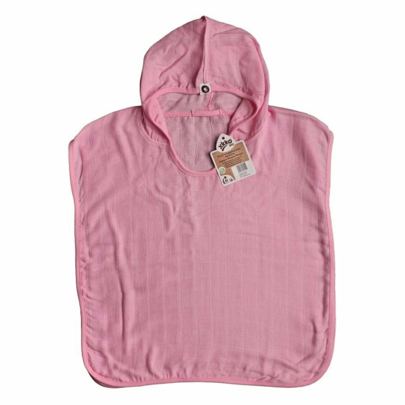 XKKO XKKO BMB Colours Bambusové pončo, baby pink, veľ. 1,  1-2roky BMBPN0801