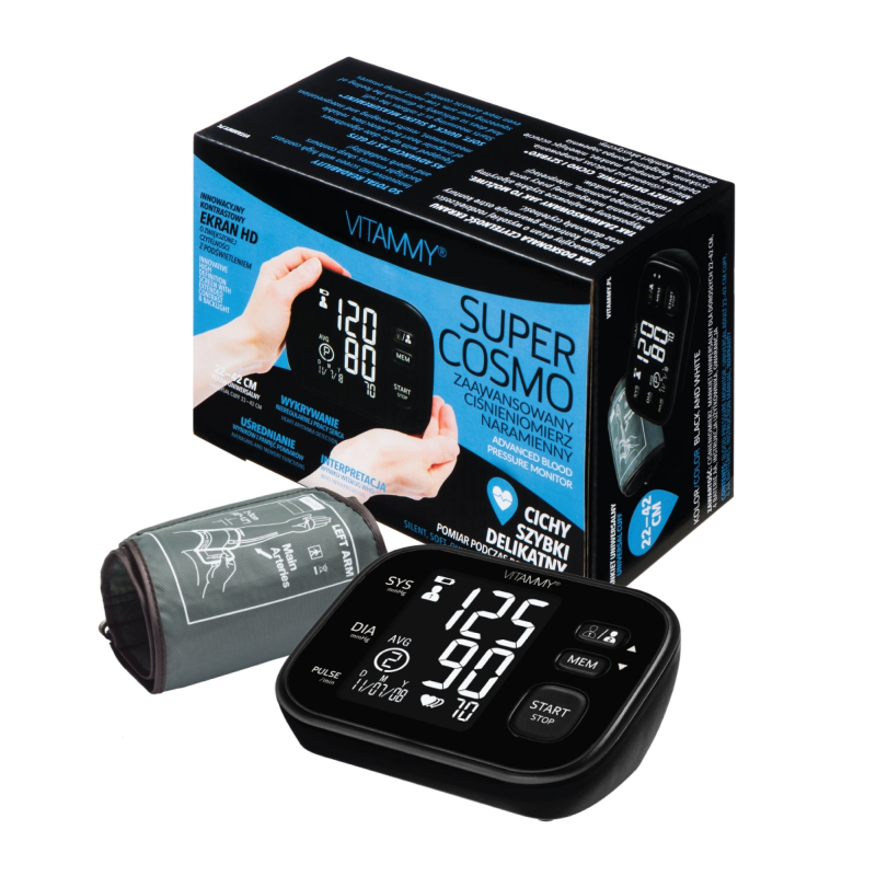 VITAMMY VITAMMY SUPER COSMO ramenný tlakomer, farba čierny TOW009804
