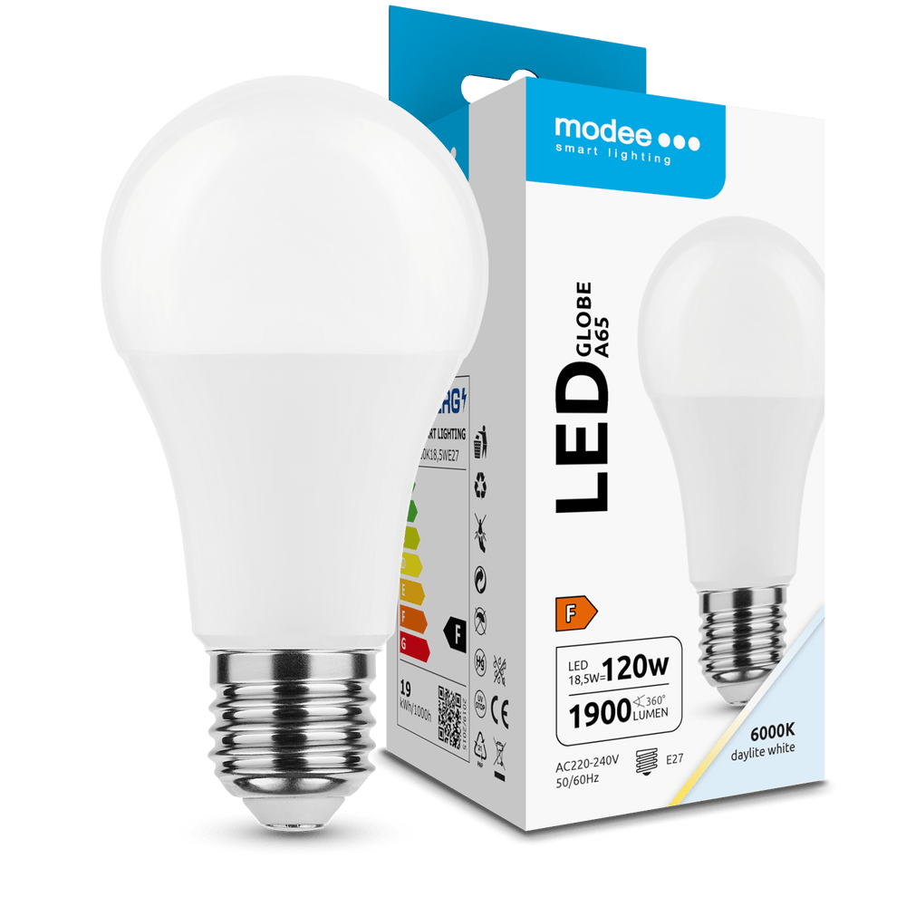 Modee Modee Lighting LED žiarovka E27 18,5W 6000K A65 (120W)