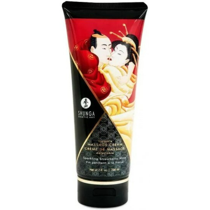 Shunga Masážny krém Sparling Strawbery Wine (200 ml)