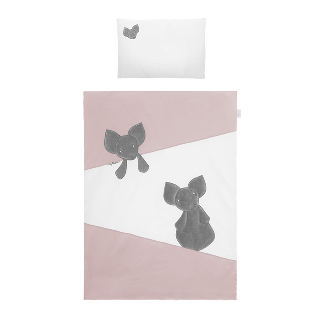 Belisima 5-dielne posteľné obliečky Belisima Mouse 100/135 růžové , 20C42876