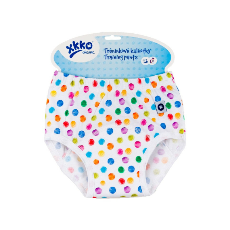 XKKO XKKO Tréningové nohavičky Organic - Watercolor Polka Dots, veľkosť S ORGTP0401