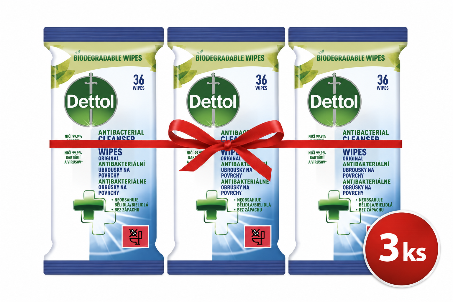 Dettol SET 2ks DETTOL antibakteriálne utierky na povrchy 36ks