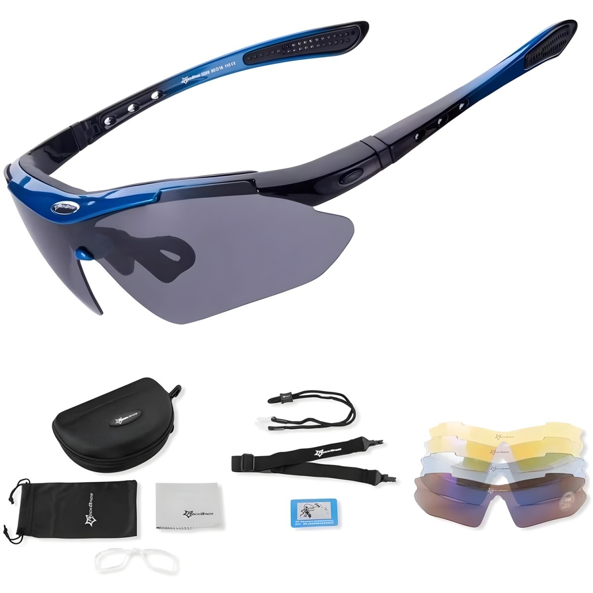 Rockbros Polarizačné cyklistické okuliare - Čierna/Žltá H34992