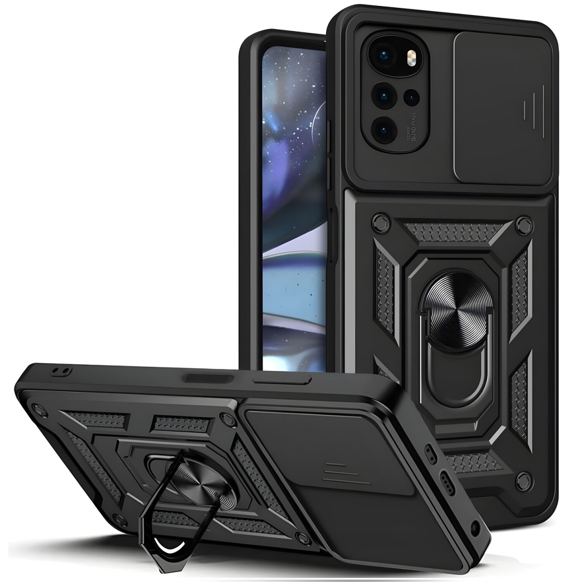 Tech-Protect Hybrid Armor Camshield pre Motorola Moto G22/Moto G4 Plus - Čierna H26653