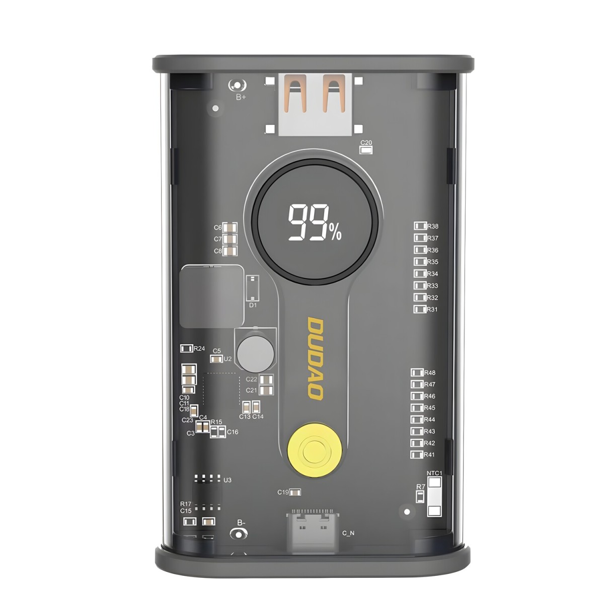 Dudao K16 Powerbanka - 1x USB-C, 1x USB-A, 22,5 W PD - 10 000 mAh - Čierna H35160