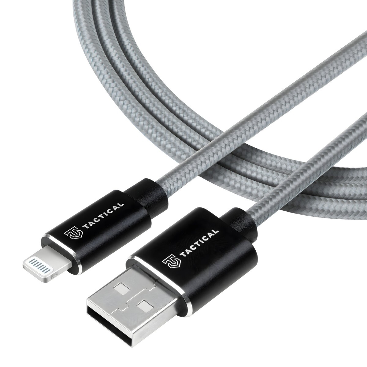 HARAHU Extra pevný kábel USB-A/Lighting MFI - 1m - Sivá H31196