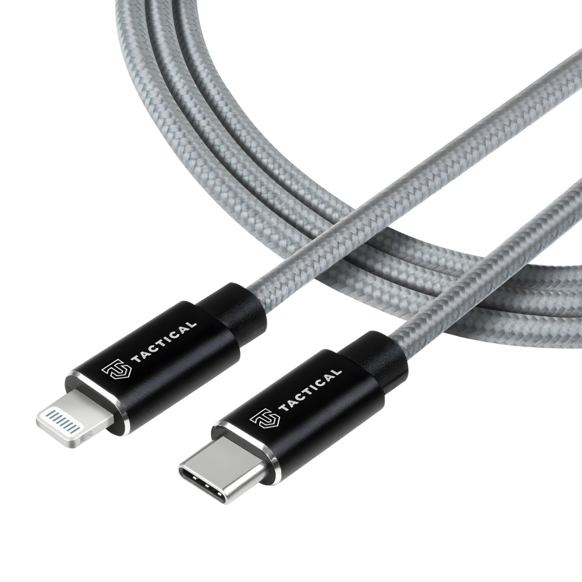 HARAHU Extra pevný kábel USB-C/Lighting MFI 1m - Sivá H31195