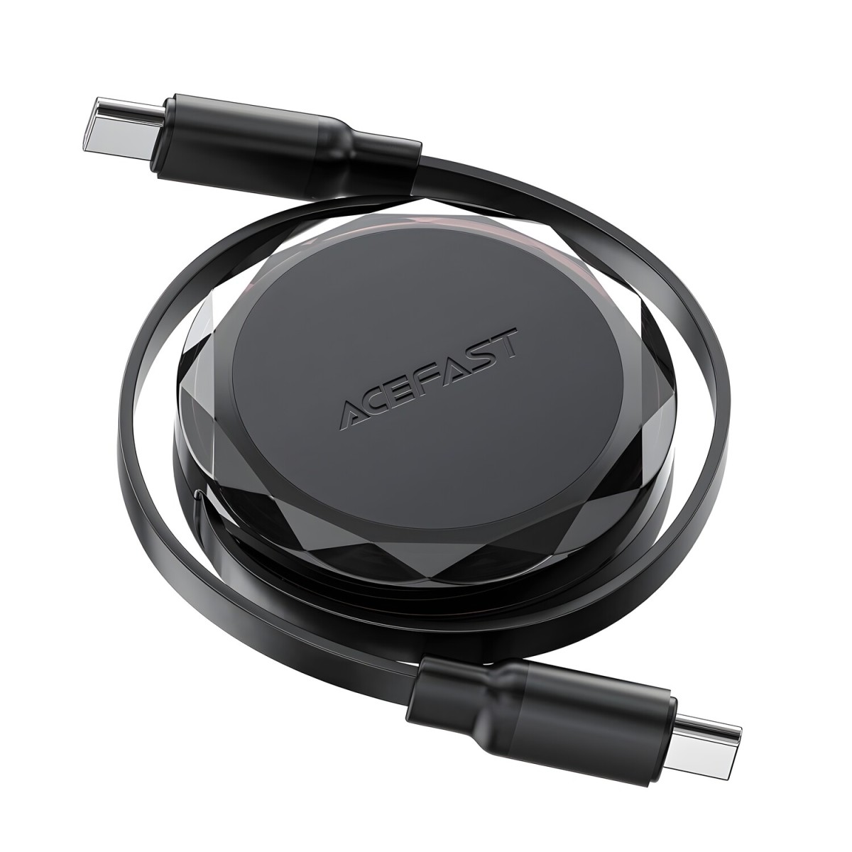 Acefast Sťahovací USB-C na USB-C kábel - 60 W - 0,8 m - Čierna H36456