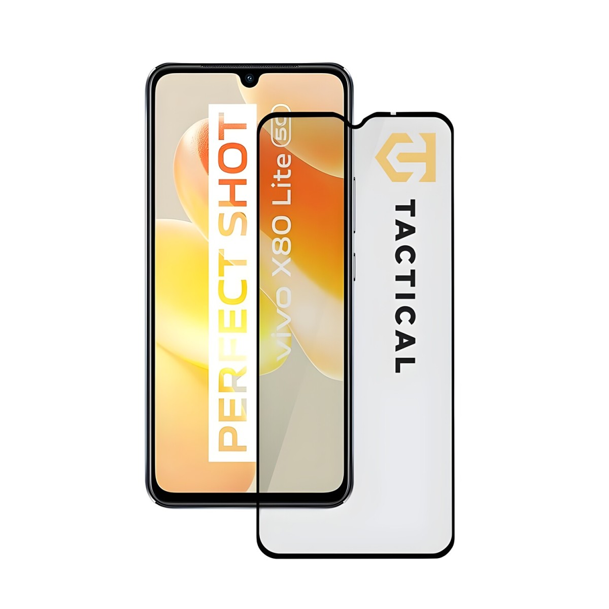 HARAHU Tactical Glass Shield 5D sklo pre Vivo X80 Lite - Čierna H25890