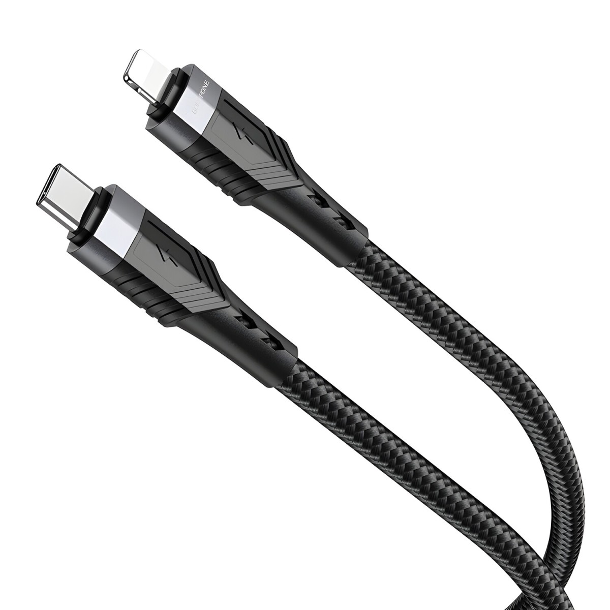 Borofone Kábel USB-C - Lightning - 1.2m - Čierna H23475