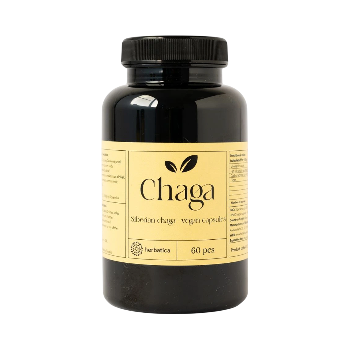 Herbatica Čaga sibírska - 60 vegánskych kapsúl (300mg/ kapsula) - Herbatica