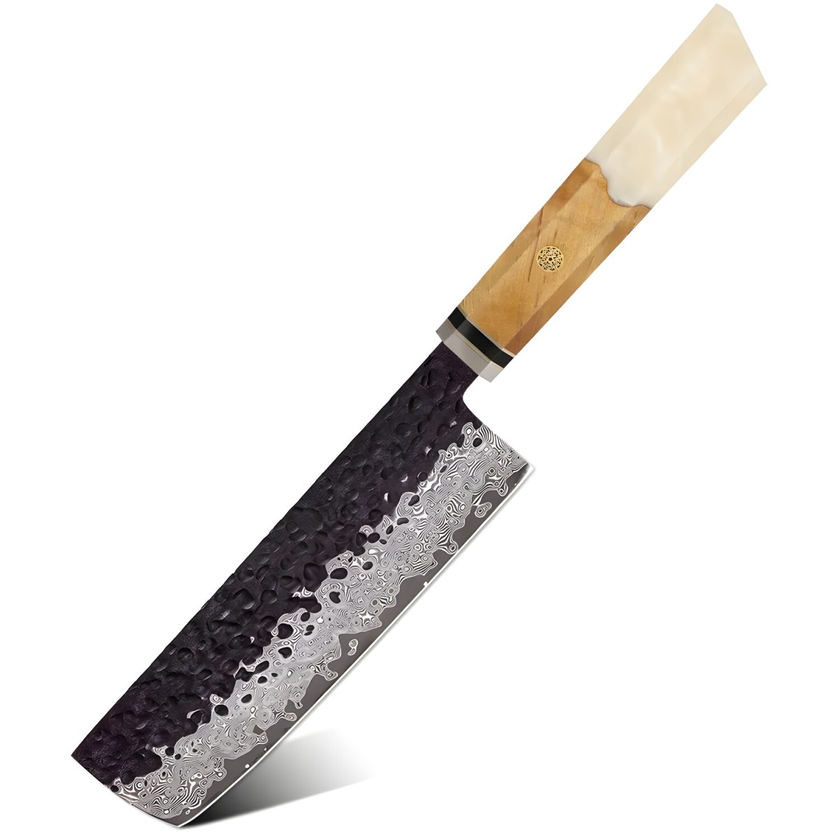 HARAHU Damaškový kuchynský nôž Airi-Nakiri/Biela H37360