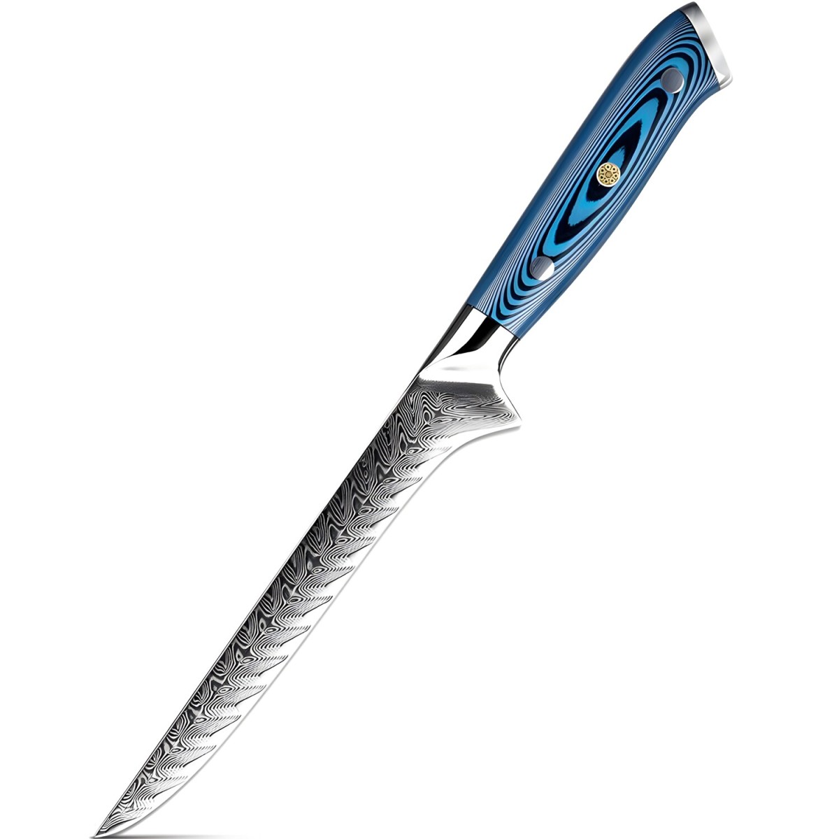 HARAHU Damaškový kuchynský nôž Tukami-Boning/Modrá H37502