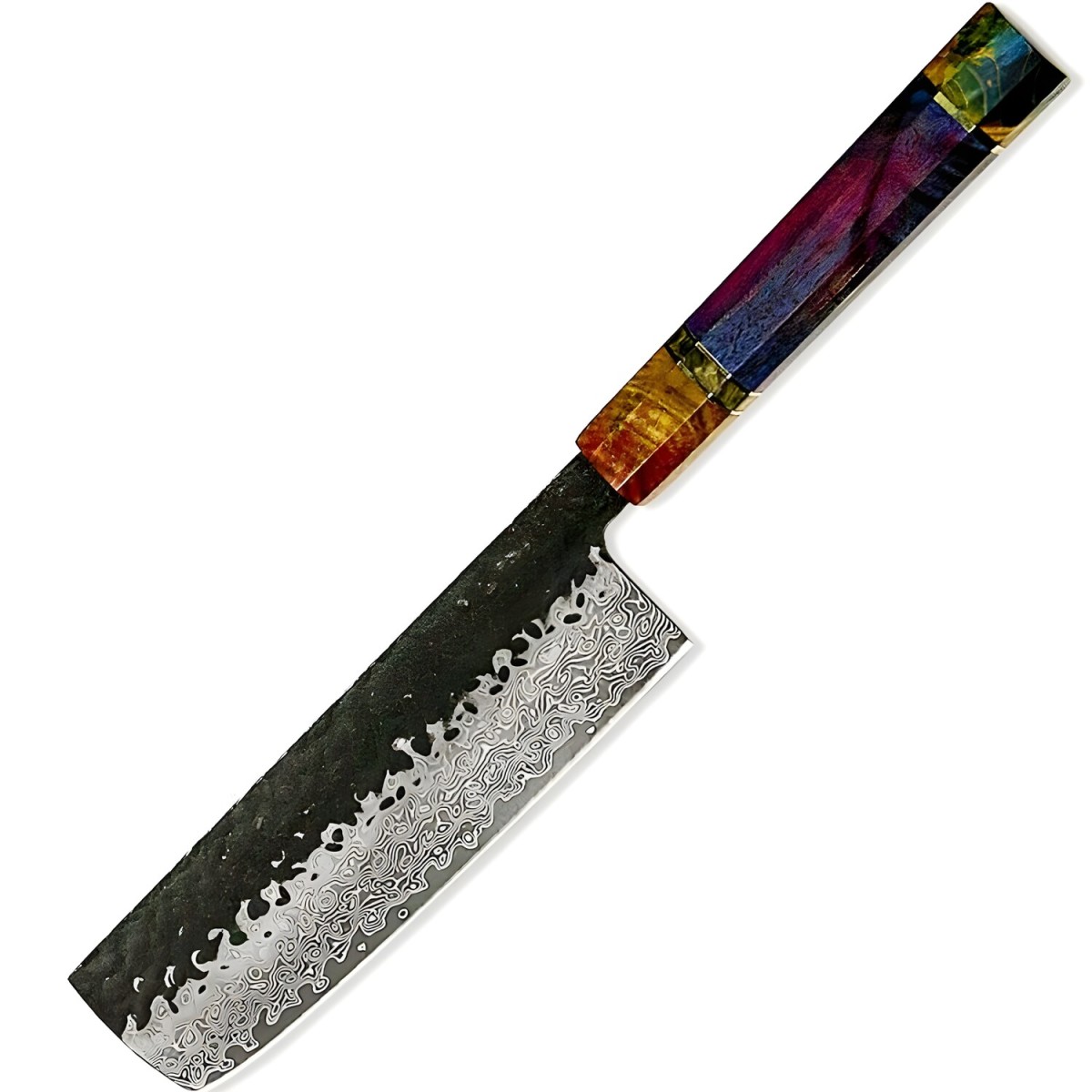 HARAHU Damaškový kuchynský nôž Seiryu-Nakiri/Multifarebná H37545