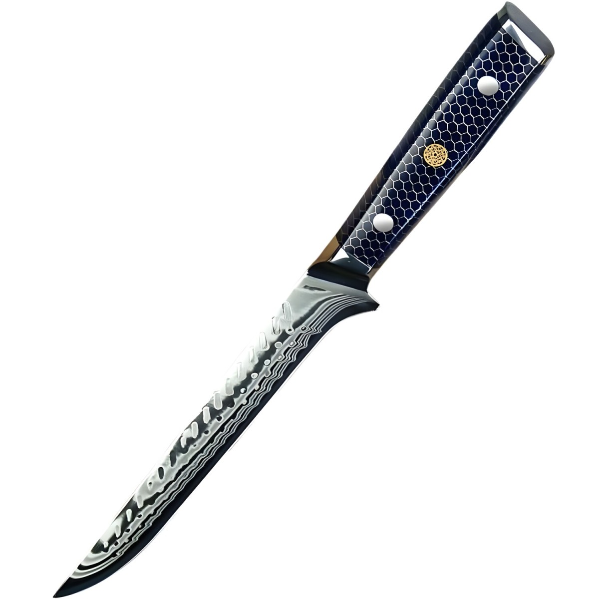 HARAHU Damaškový kuchynský nôž Yurei-Boning/Modrá H37414