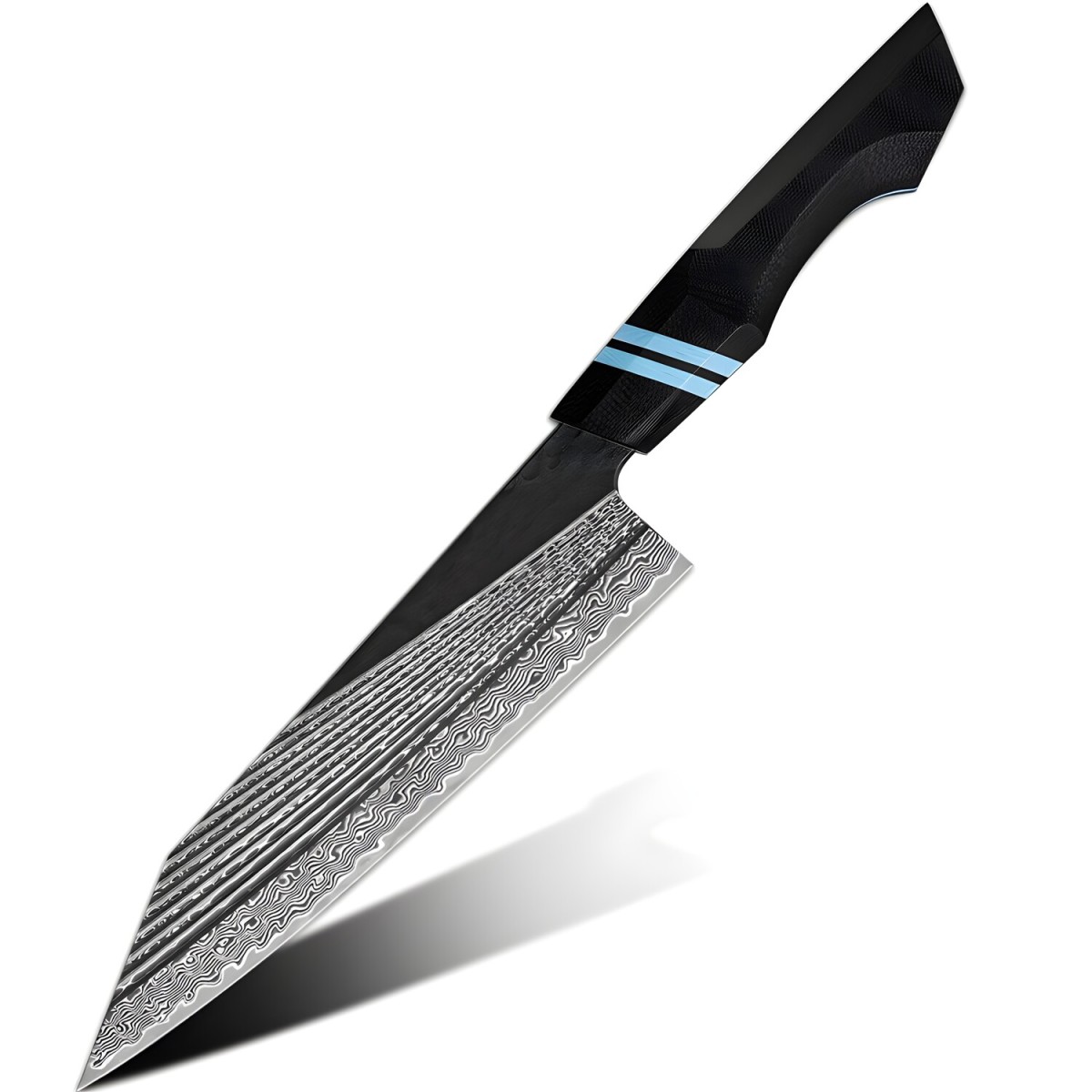 HARAHU Damaškový kuchynský nôž Zetsurin-Kiritsuke/Čierna/Modrá H37422