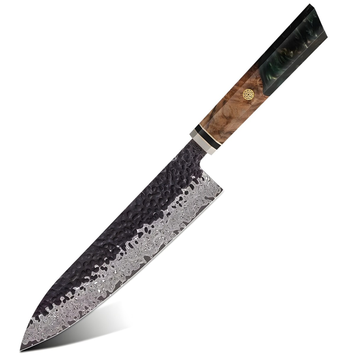 HARAHU Damaškový kuchynský nôž Airi Chef/Zelená H37314