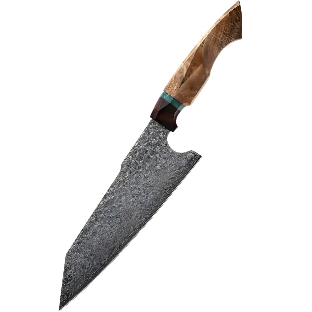 HARAHU Damaškový kuchynský nôž Yunari-Kiritsuke/Hnedá H37466