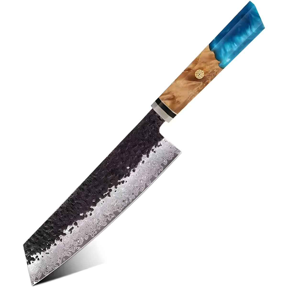 HARAHU Damaškový kuchynský nôž Airi-Kiritsuke/Modrá H37541