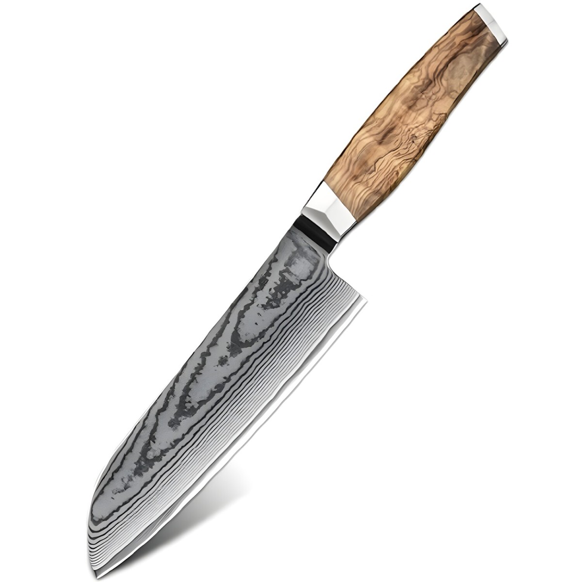 HARAHU Damaškový kuchynský nôž Zenroku-Santoku/Hnedá H37558