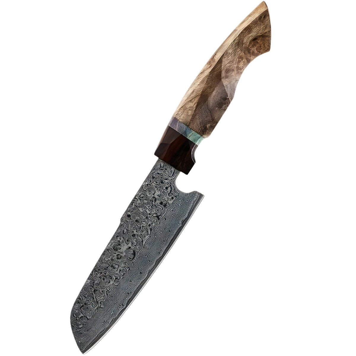 HARAHU Damaškový kuchynský nôž Yunari-Santoku/Hnedá H37464