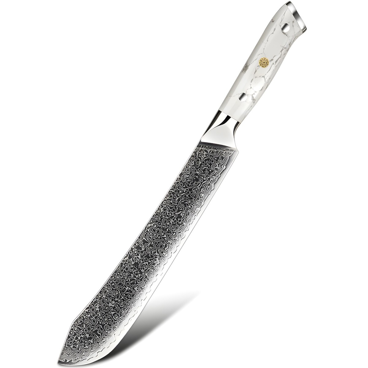 HARAHU Damaškový kuchynský nôž Yuzuki-Butcher/Biela H37514